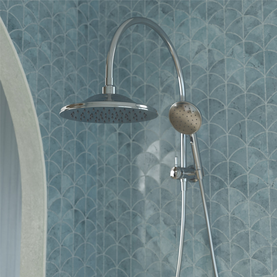 Caroma Riviere Compact Twin Shower - Chrome