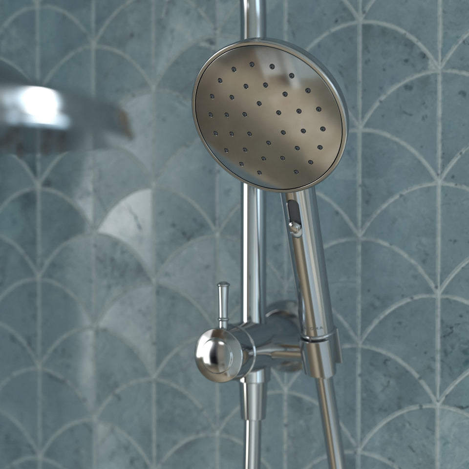 Caroma Riviere Compact Twin Shower - Chrome