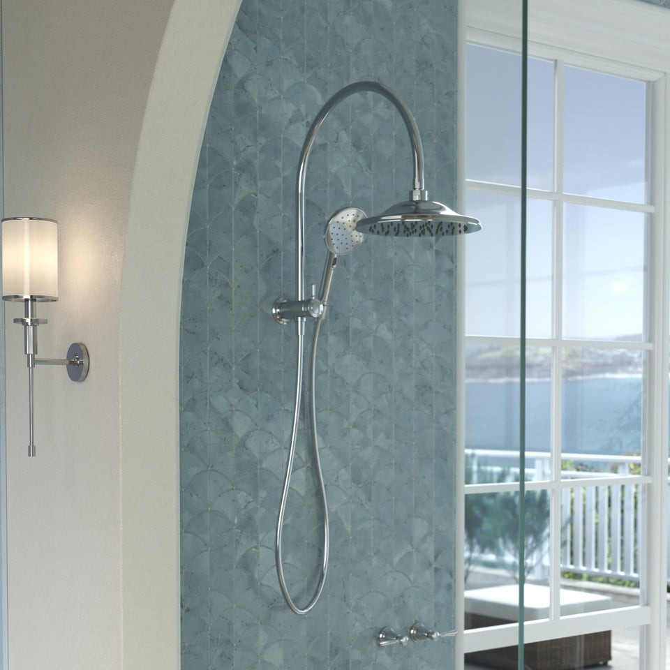 Caroma Riviere Compact Twin Shower - Chrome