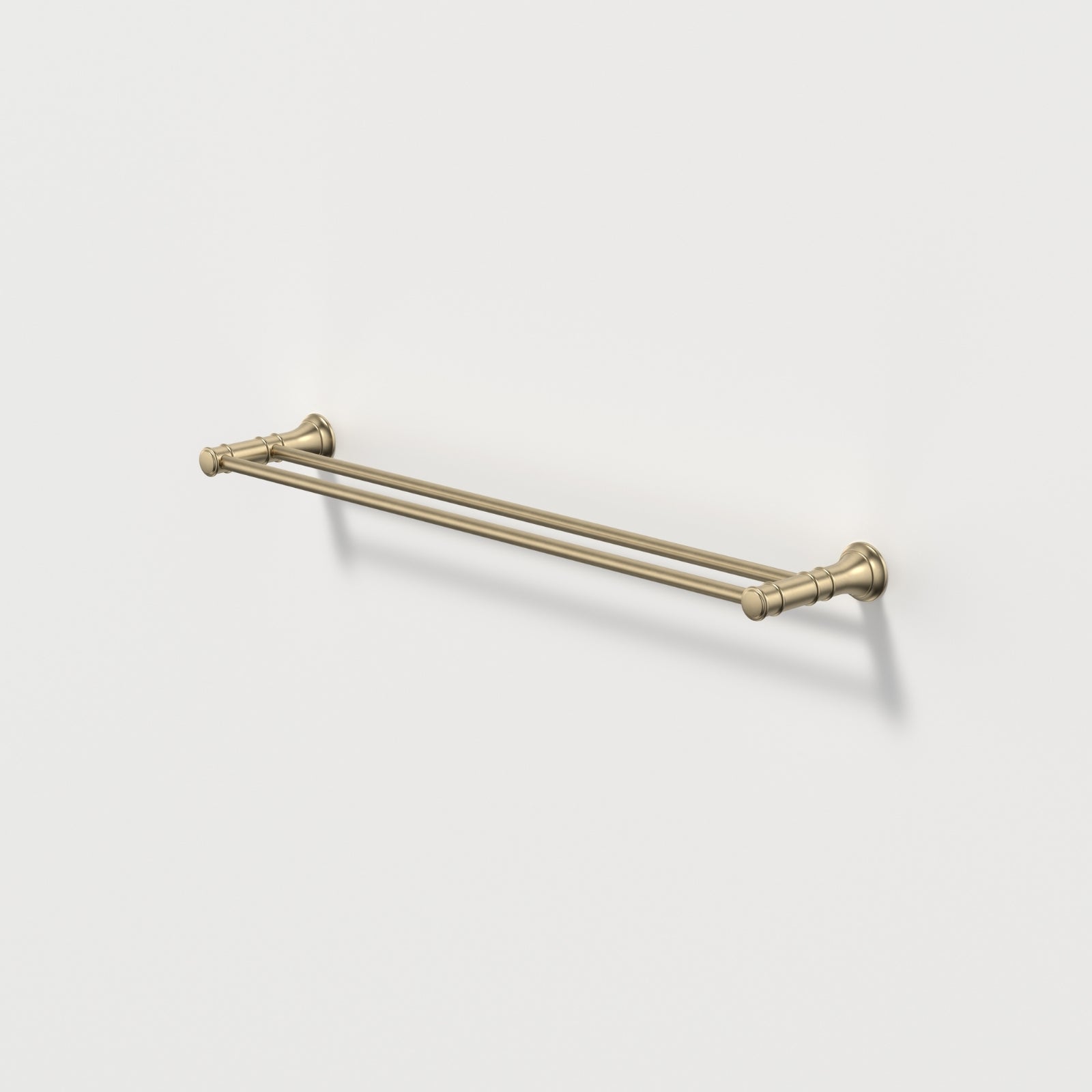 Caroma Riviere Double Towel Rail 600mm - Brushed Brass 520035BB - The Blue Space