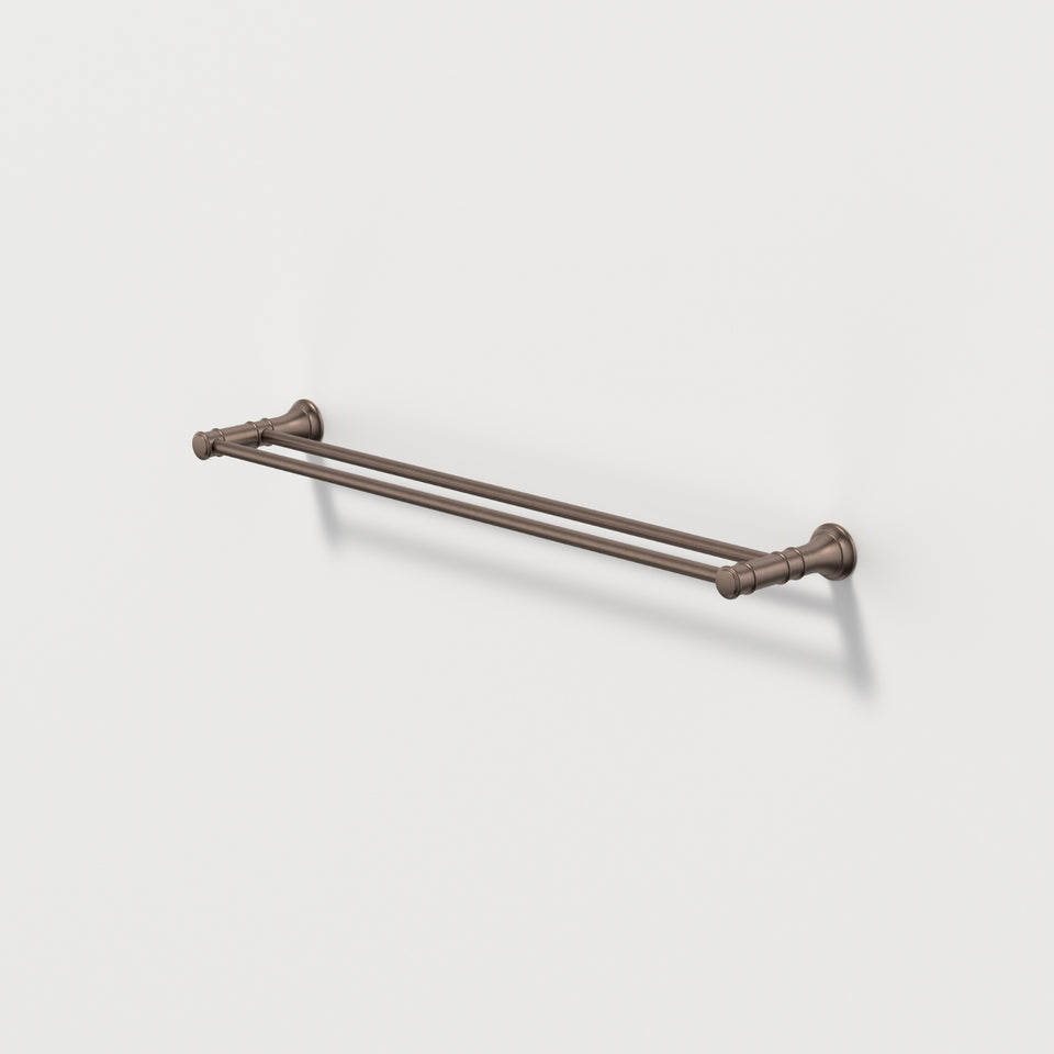 Caroma Riviere Double Towel Rail 600mm - Brushed Bronze