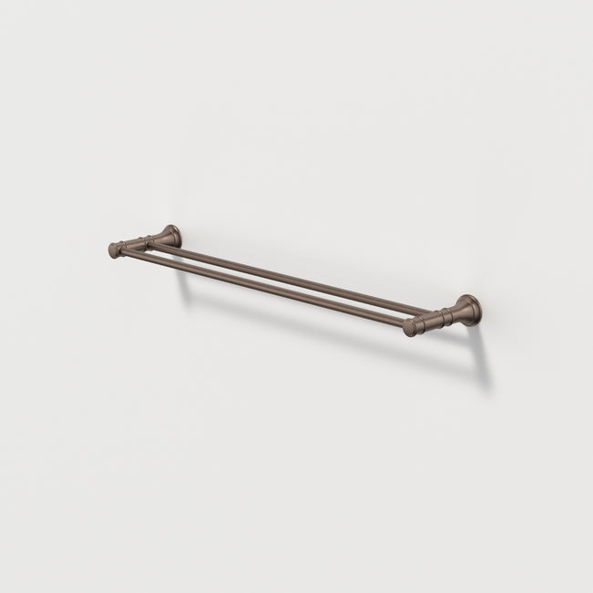 Caroma Riviere Double Towel Rail 600mm - Brushed Bronze 520035BBZ - The Blue Space