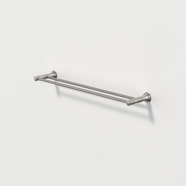 Caroma Riviere Double Towel Rail 600mm - Brushed Nickel 520035BN - The Blue Space