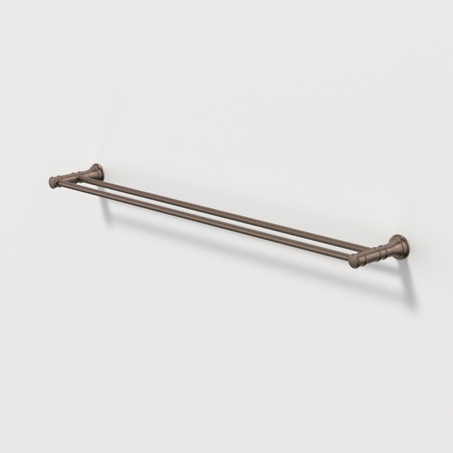 Caroma Riviere Double Towel Rail 800mm - Brushed Bronze 520037BBZ - The Blue Space