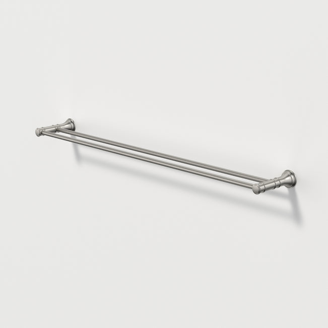 Caroma Riviere Double Towel Rail 800mm - Brushed Nickel 520037BN - The Blue Space