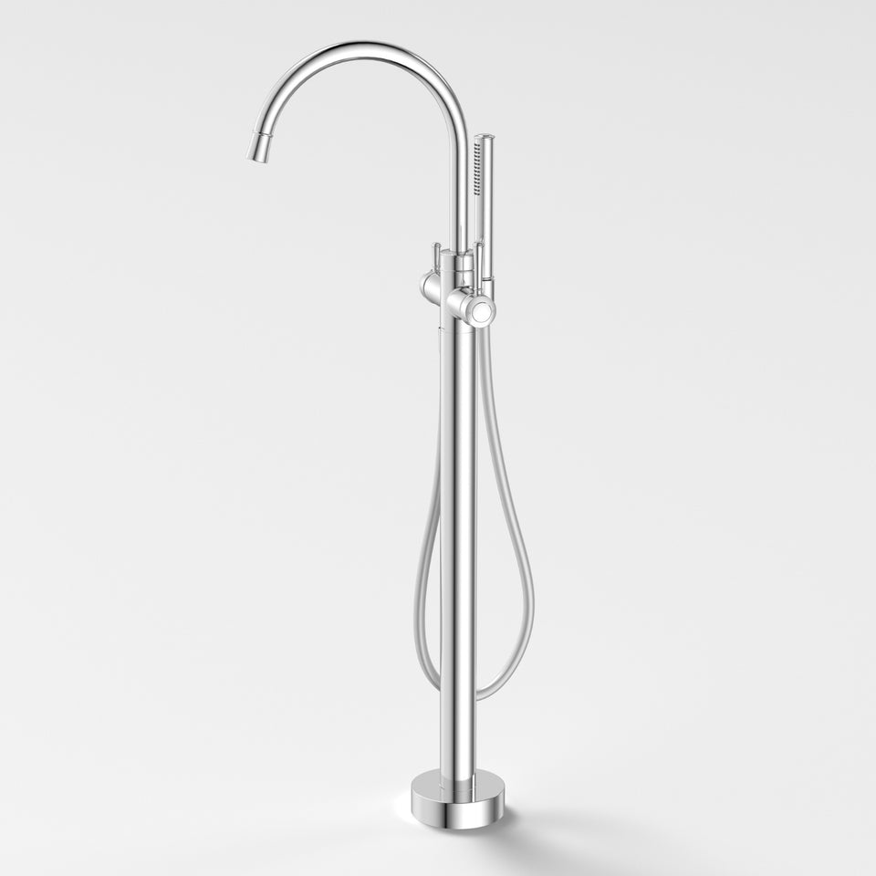 Caroma Riviere Freestanding Bath Filler with Handshower - Chrome