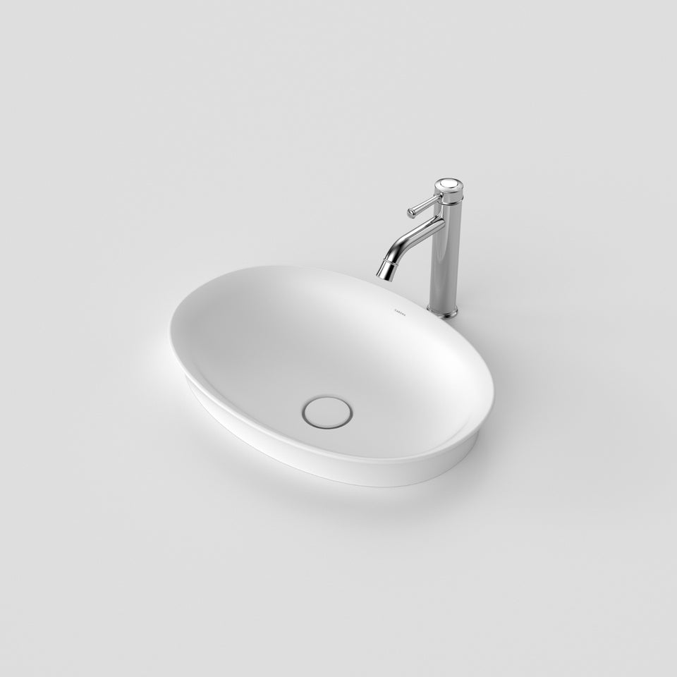 Caroma Riviere Inset Basin - No Tap Hole - Matte White