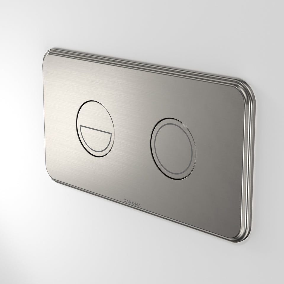 Caroma Riviere Invisi® II Series Button - Brushed Nickel