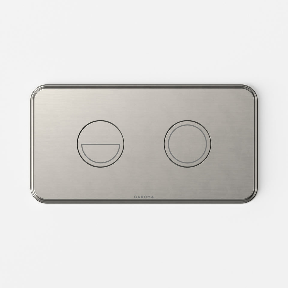 Caroma Riviere Invisi® II Series Button - Brushed Nickel