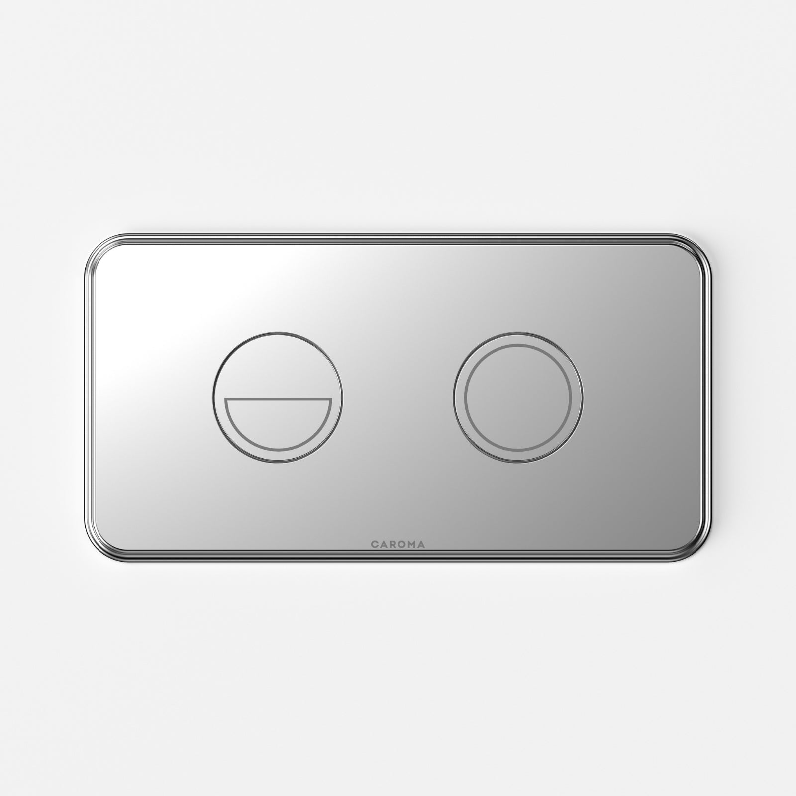 Front Caroma Riviere Invisi® II Series Button - Chrome 48002C - The Blue Space
