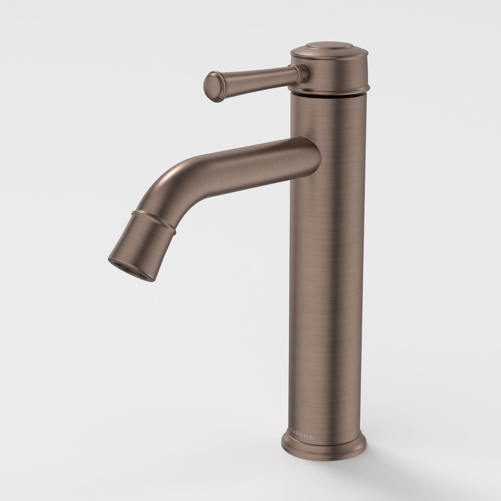 Caroma Riviere Mid Tower Basin Mixer - Brushed Bronze 520002BBZ6AF - The Blue Space