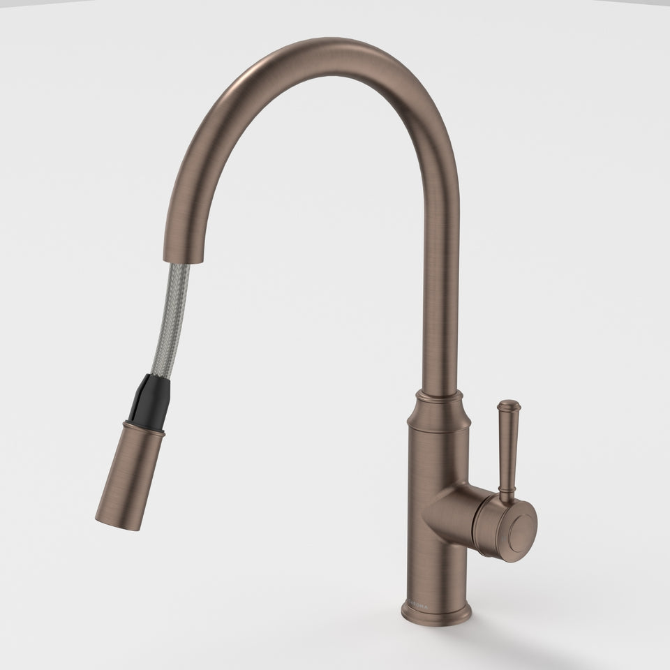 Caroma Riviere Pull Out Sink Mixer - Brushed Bronze