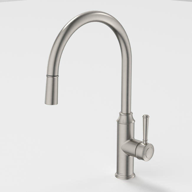 Caroma Riviere Pull Out Sink Mixer - Brushed Nickel 520017BN56AF - The Blue Space