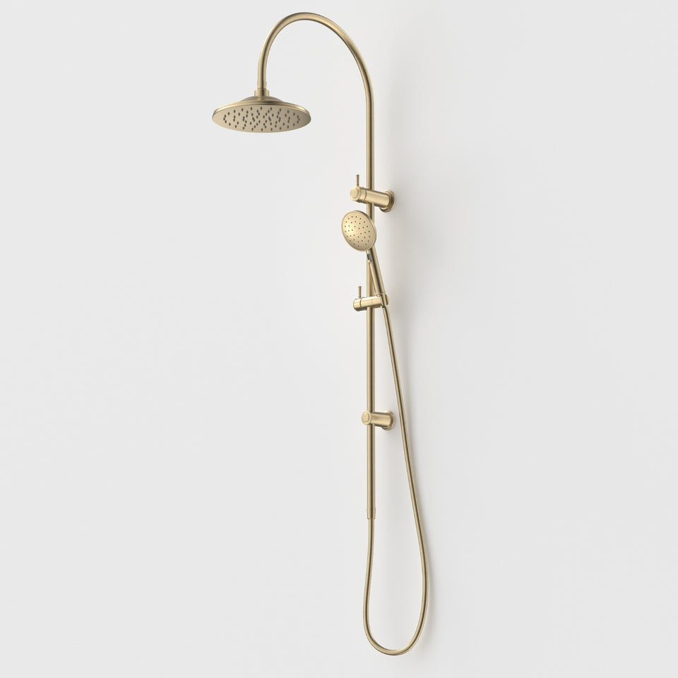 Caroma Riviere Rail Shower with Overhead - Brushed Brass