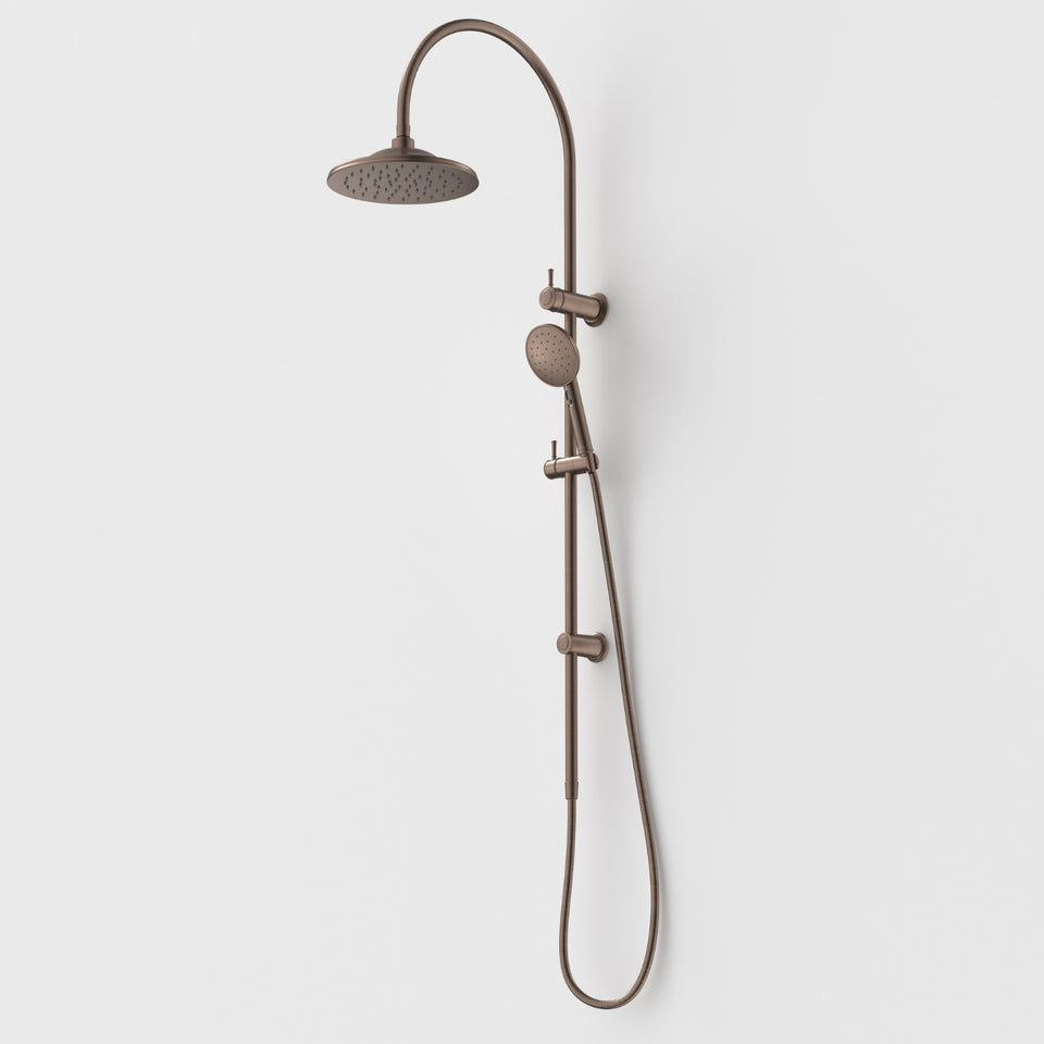 Caroma Riviere Rail Shower with Overhead - Brushed Bronze