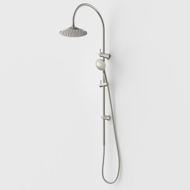 Caroma Riviere Rail Shower With Overhead - Brushed Nickel 520040BN4A - The Blue Space