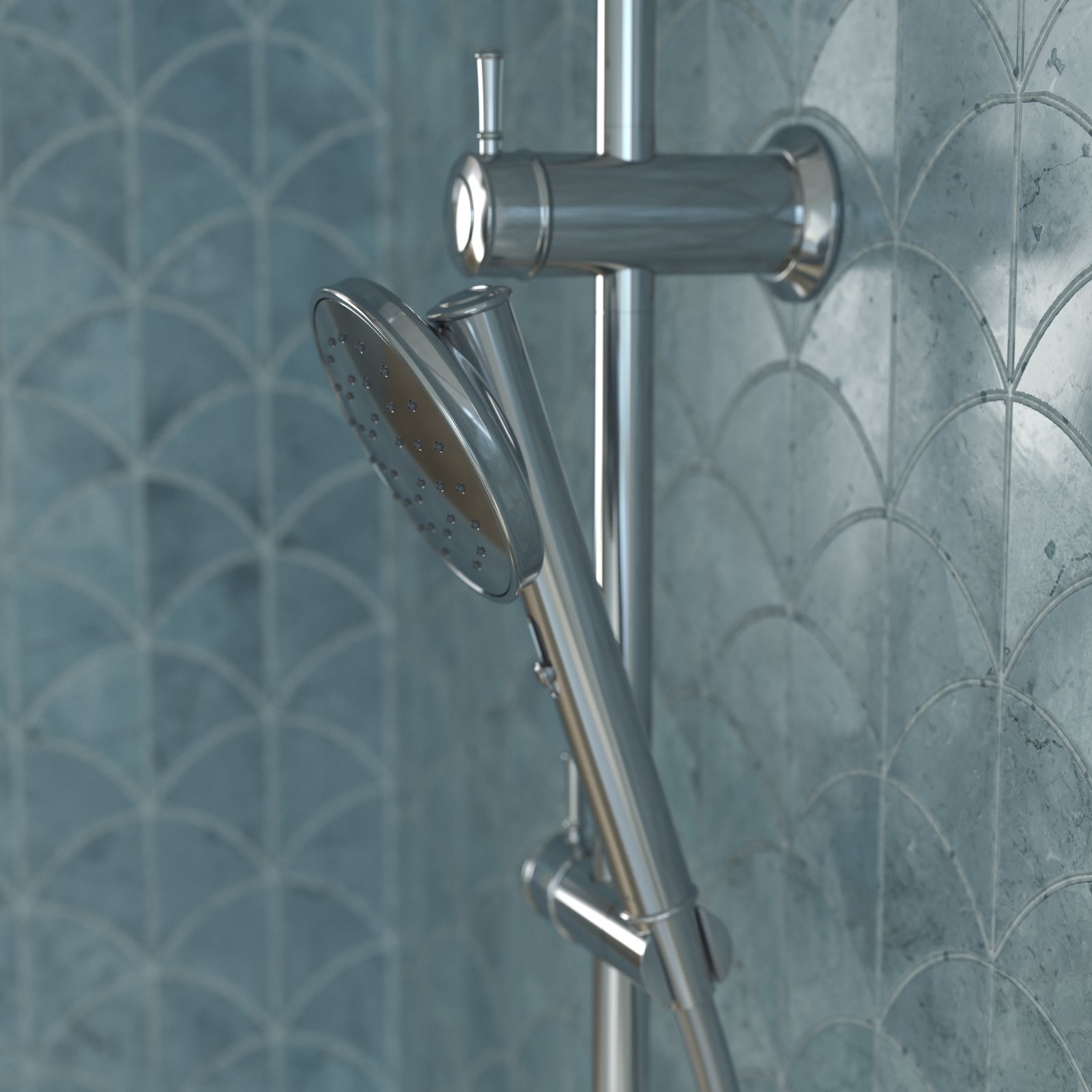 Lifestyle 2 Caroma Riviere Rail Shower With Overhead - Chrome 520040C4A - The Blue Space
