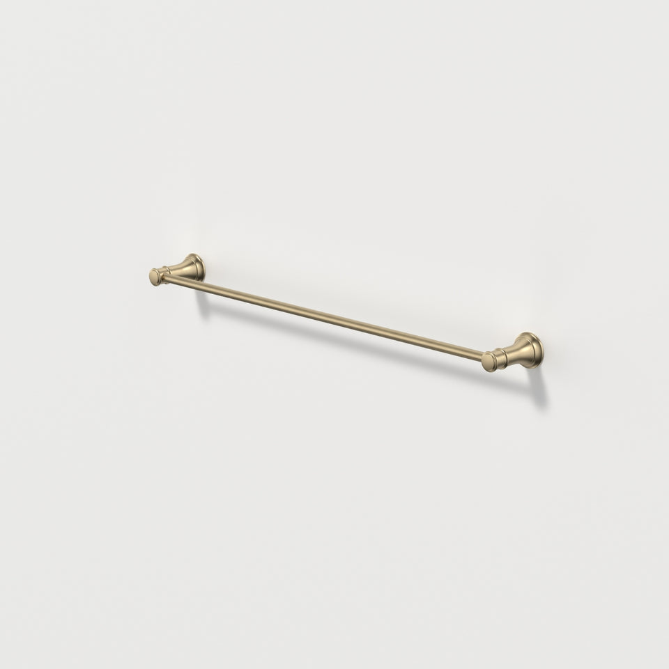 Caroma Riviere Single Towel Rail 600mm - Brushed Brass