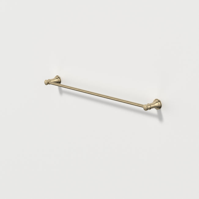 Caroma Riviere Single Towel Rail 600mm - Brushed Brass 520034BB - The Blue Space