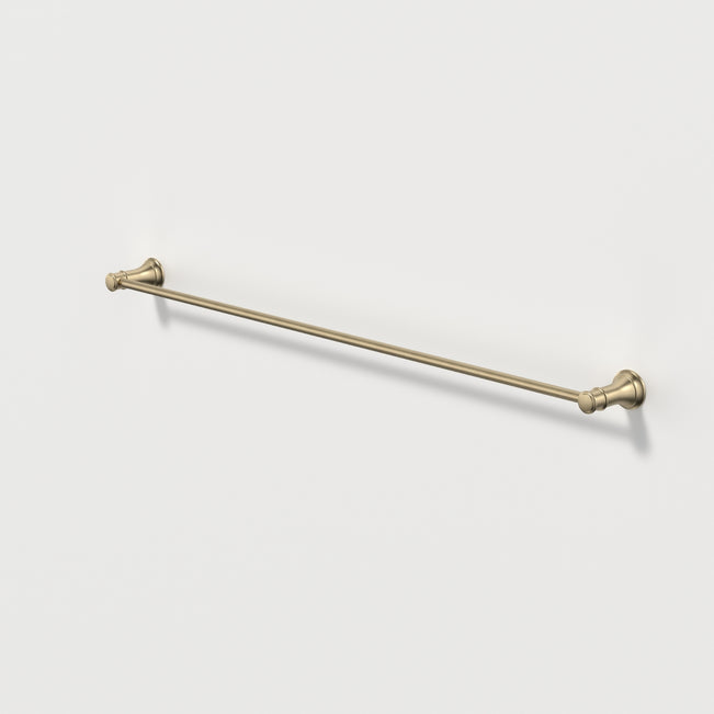 Caroma Riviere Single Towel Rail 800mm - Brushed Brass 520036BB - The Blue Space