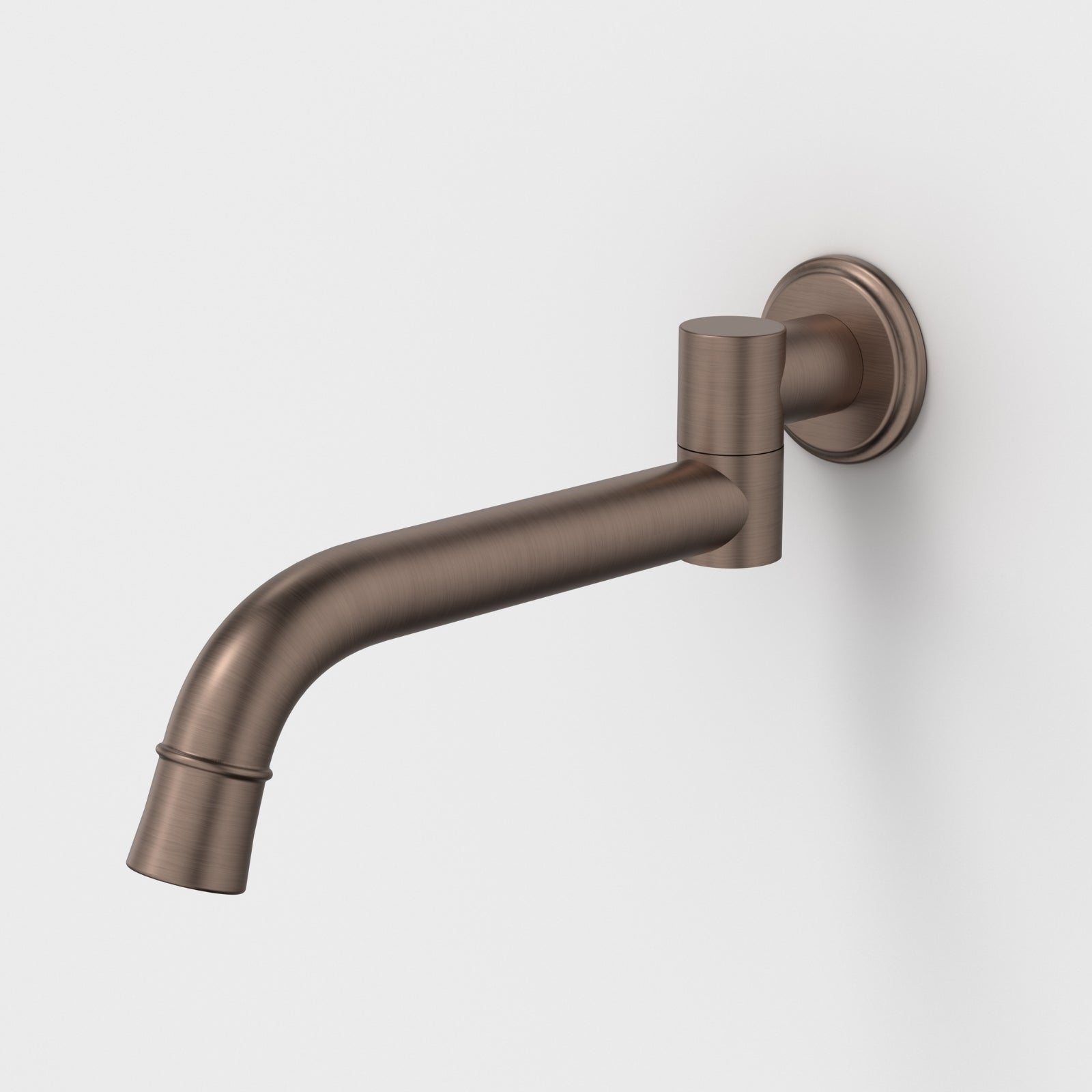 Caroma Riviere Swivel Bath Outlet 220mm - Brushed Bronze 520015BBZ - The Blue Space
