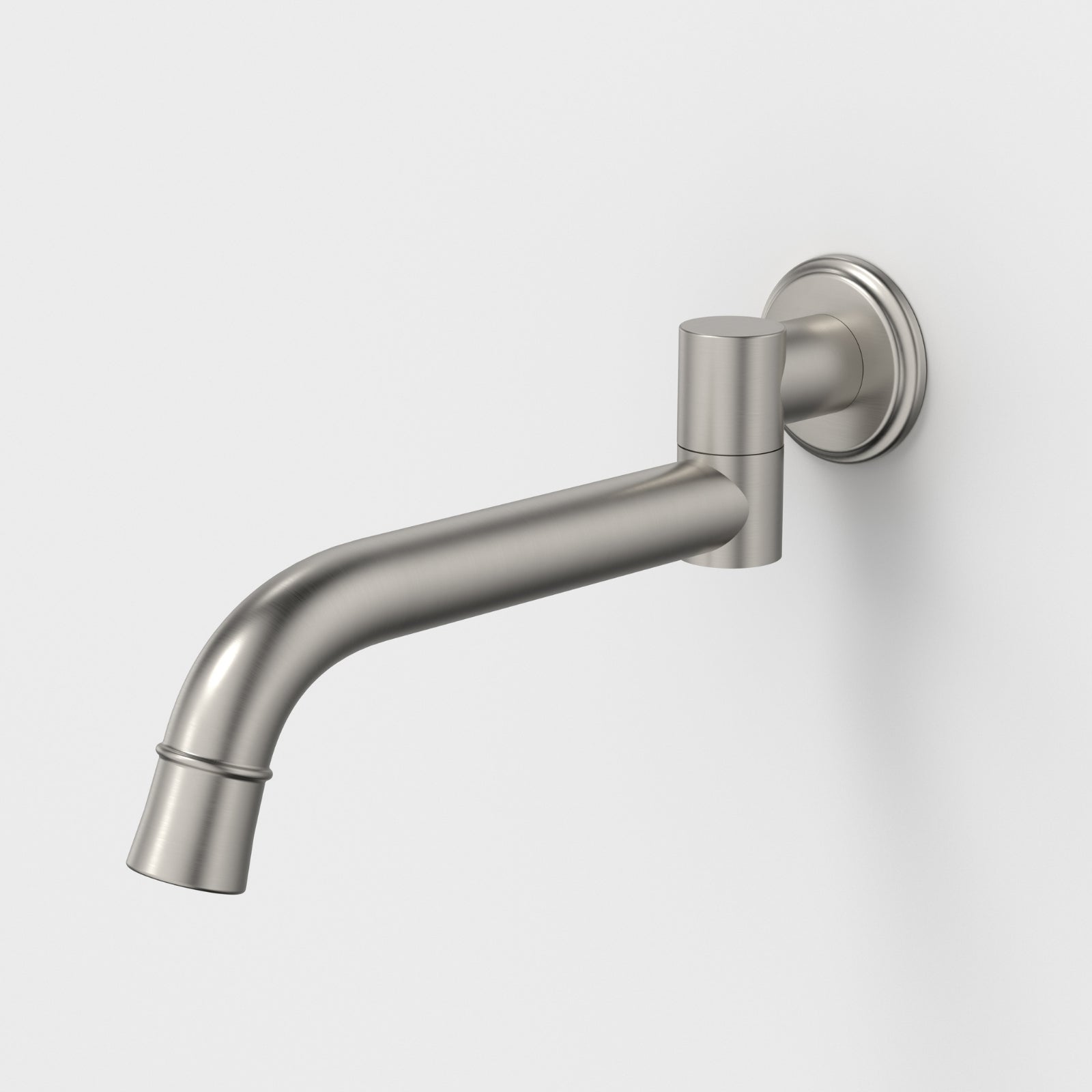 Caroma Riviere Swivel Bath Outlet 220mm - Brushed Nickel 520015BN - The Blue Space