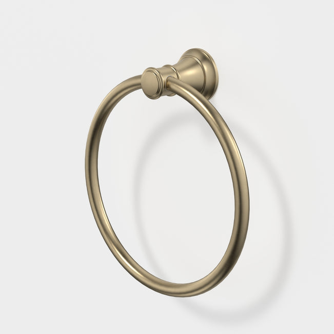 Caroma Riviere Towel Ring - Brushed Brass 520032BB - The Blue Space