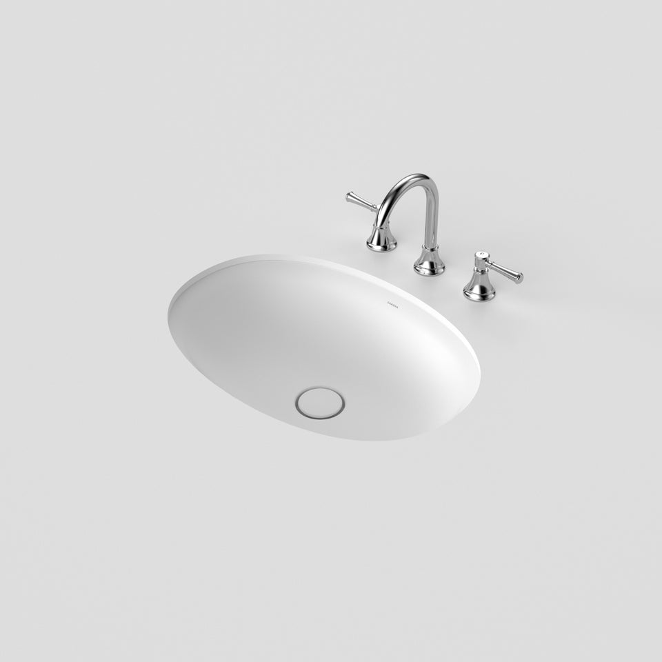 Caroma Riviere Under Counter Basin - No Tap Hole - Matte White