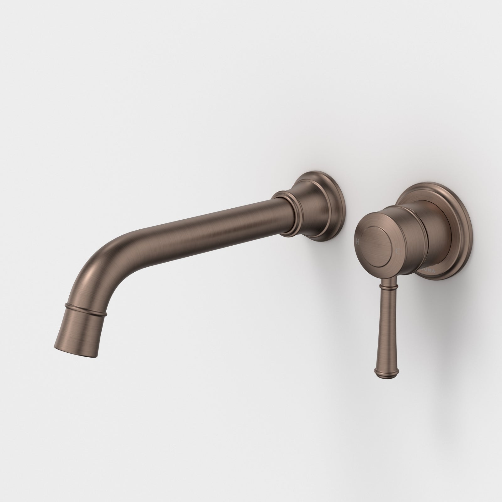 Caroma Riviere Wall Basin Bath Mixer 210mm - Brushed Bronze 520010BBZ6AF - The Blue Space