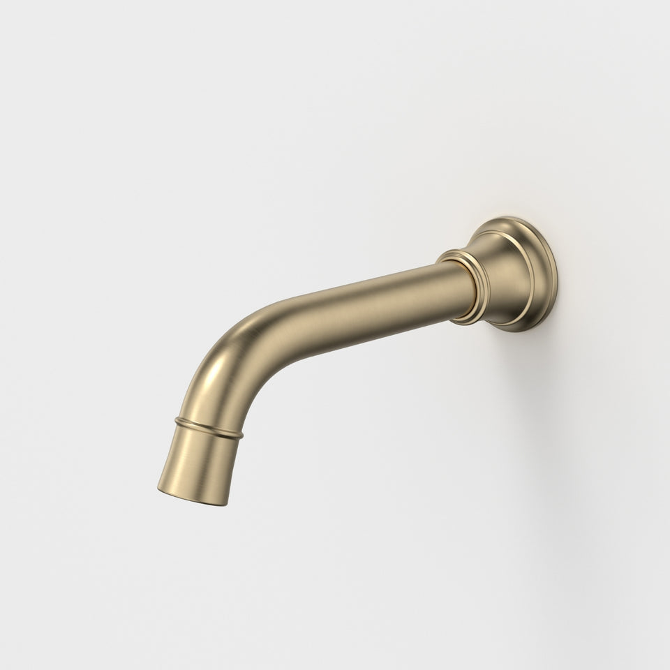 Caroma Riviere Wall Basin/Bath Outlet 175mm - Brushed Brass