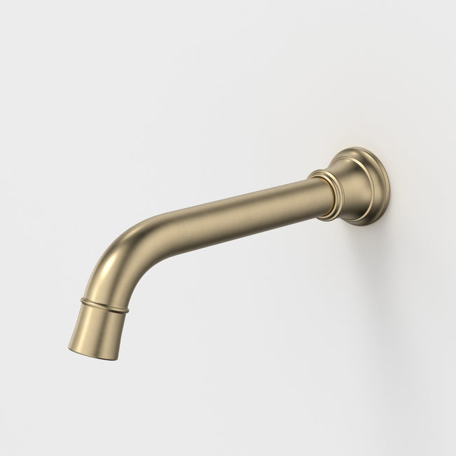 Caroma Riviere Wall Basin Bath Outlet 210mm - Brushed Brass 520014BB6AF - The Blue Space