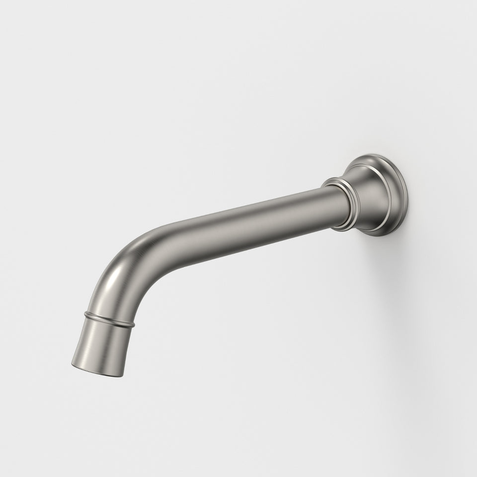 Caroma Riviere Wall Basin/Bath Outlet 210mm - Brushed Nickel