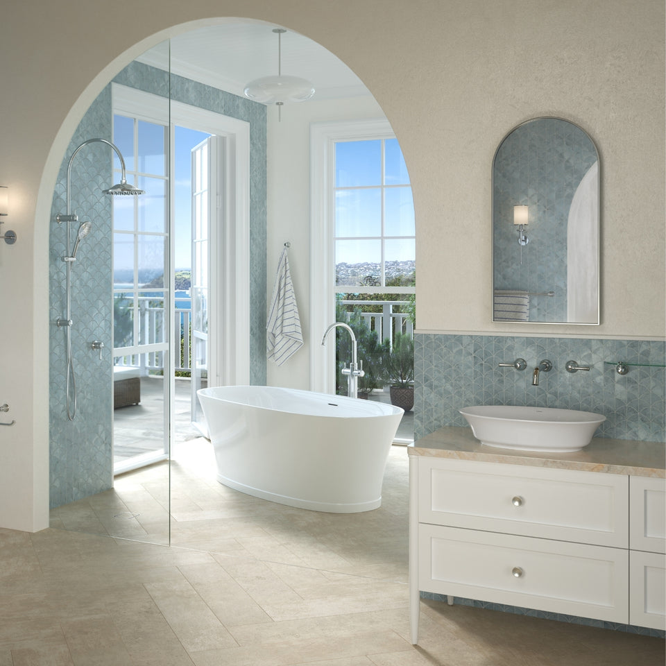 Caroma Riviere Wall Basin/Bath Set 175mm - Chrome
