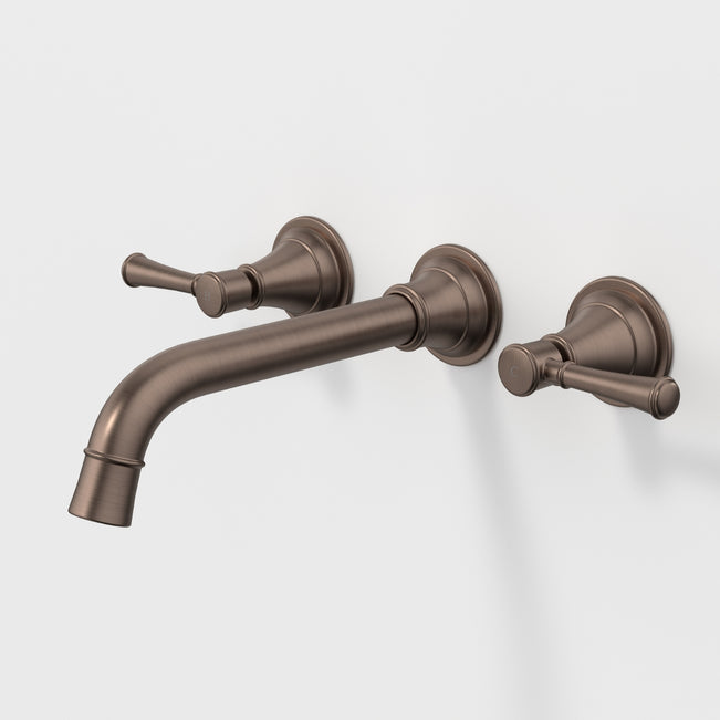 Caroma Riviere Wall Basin Bath Set 210mm - Brushed Bronze 520022BBZ6AF - The Blue Space