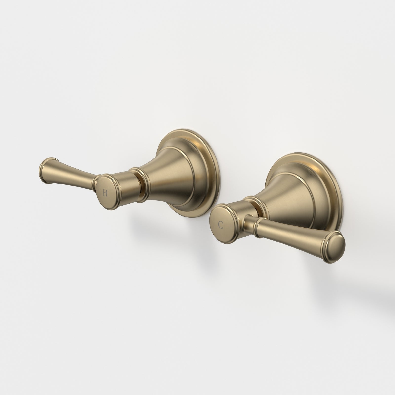 Caroma Riviere Wall Top Assemblies - Brushed Brass 520023BBF - The Blue Space