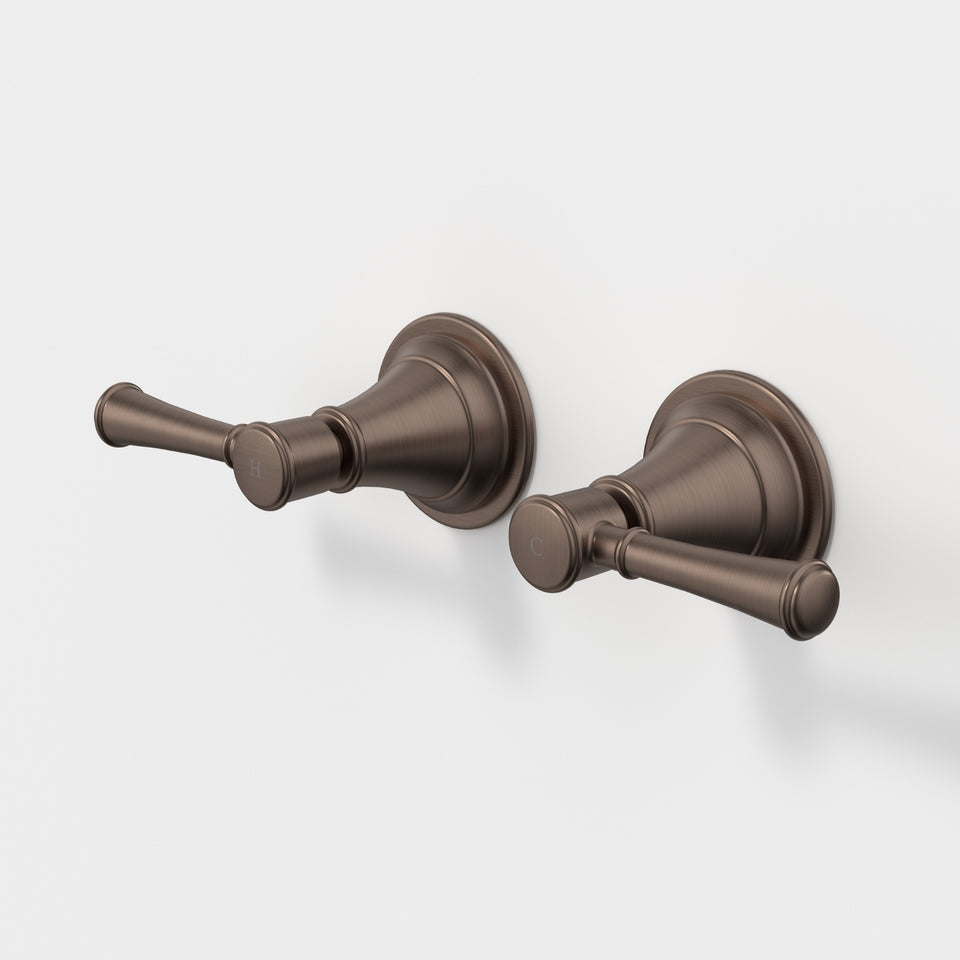 Caroma Riviere Wall Top Assemblies - Brushed Bronze