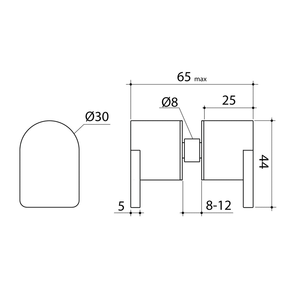 Caroma Shower Door Lever Handle Chrome