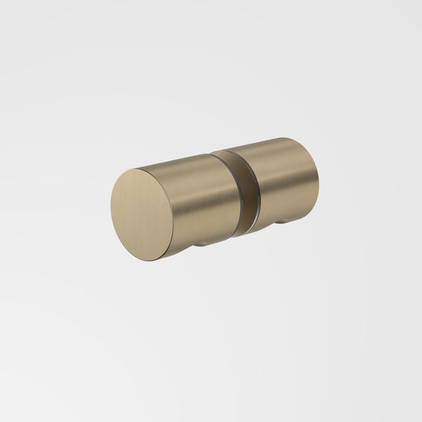 Caroma Shower Door Round Knob Brushed Brass