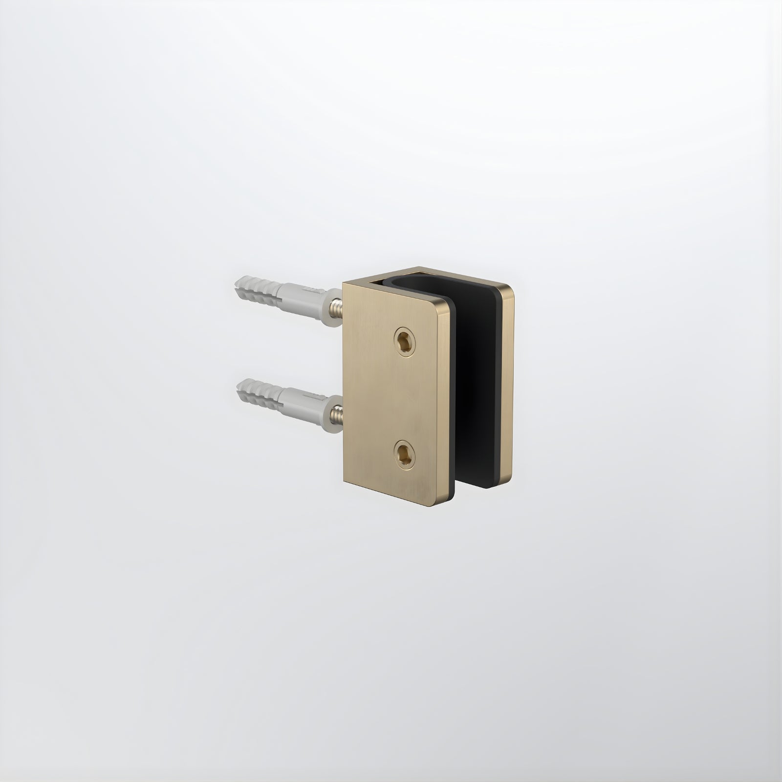 Back With Screw Caroma Shower Glass U Bracket Brushed Brass 14228001BB - The Blue Space