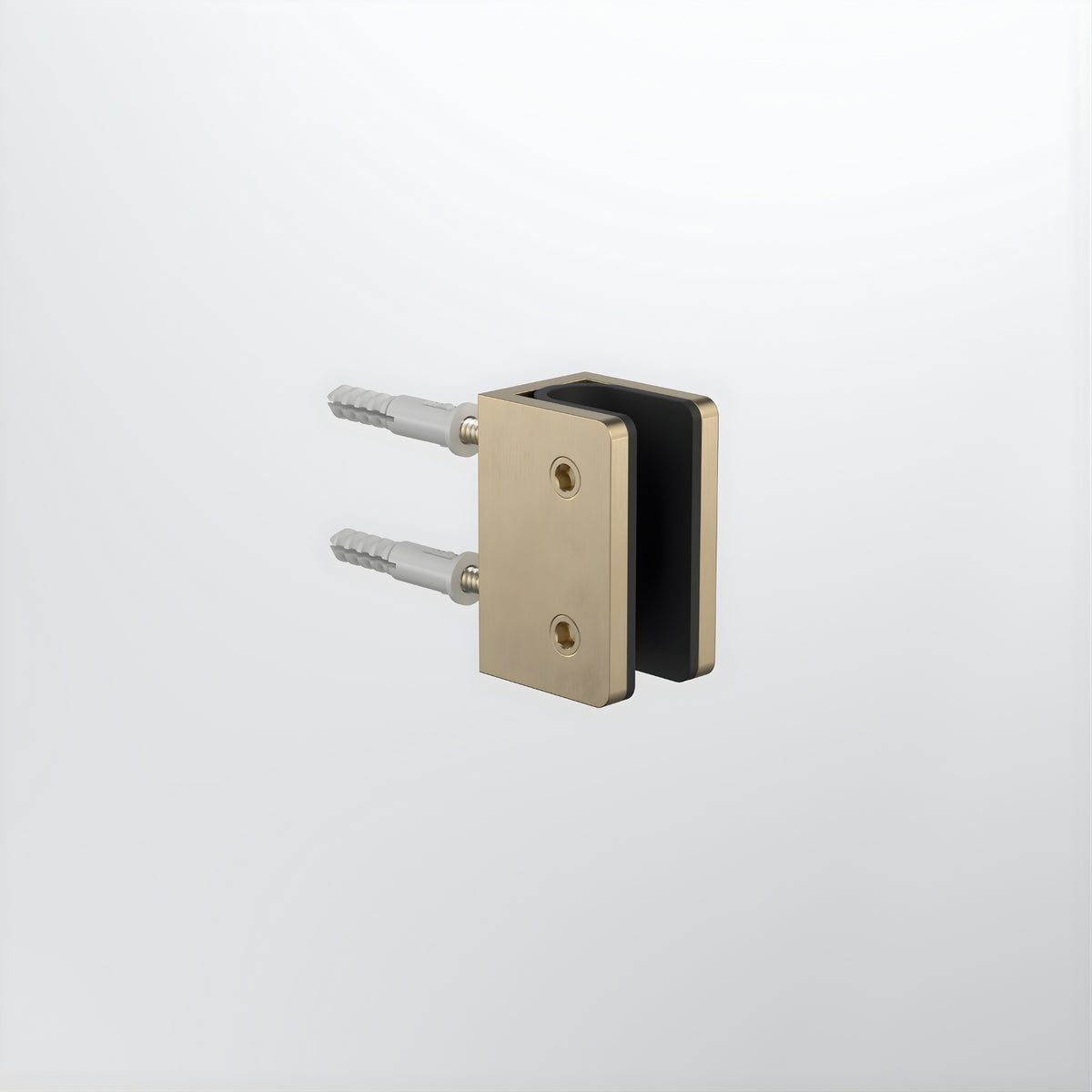 Back With Screw Caroma Shower Glass U Bracket Brushed Brass 14228001BB - The Blue Space