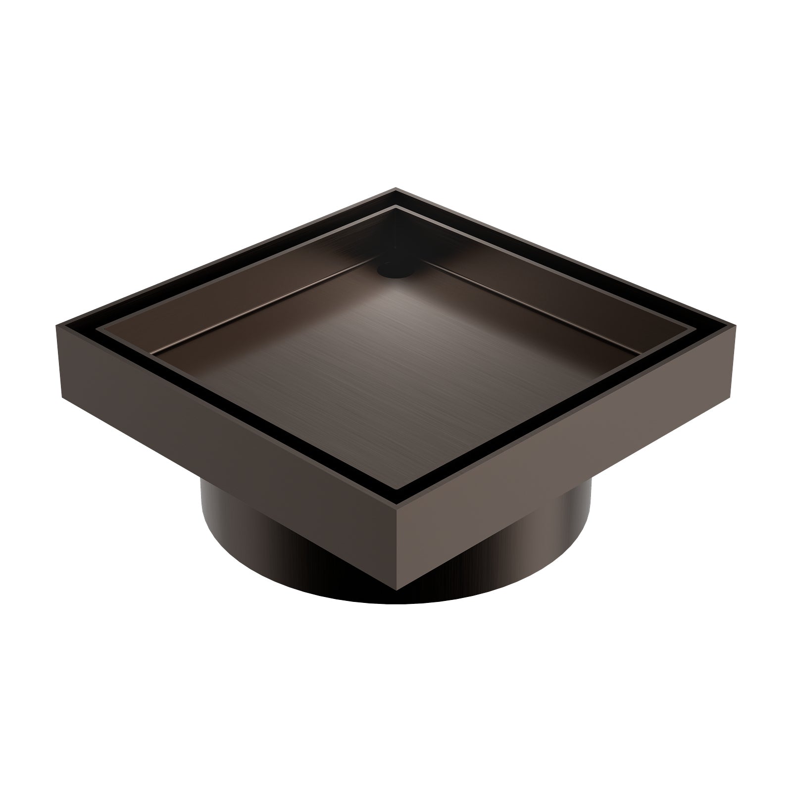 Angle Caroma Square Floor Waste 100mm Outlet Tile Insert - Brushed Bronze 14228029BBZ - The Blue Space