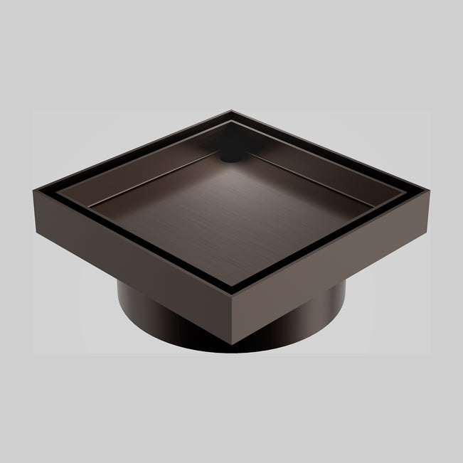 Caroma Square Floor Waste 100mm Outlet Tile Insert - Brushed Bronze 14228029BBZ - The Blue Space