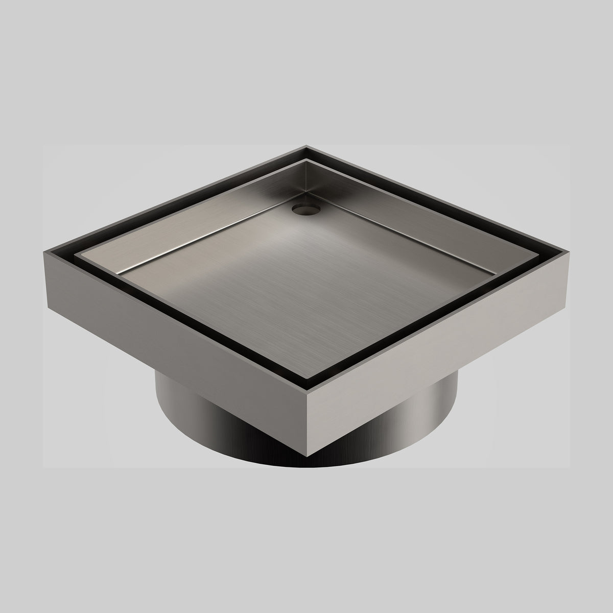 Caroma Square Floor Waste 100mm Outlet Tile Insert - Brushed Nickel 14228029BN - The Blue Space