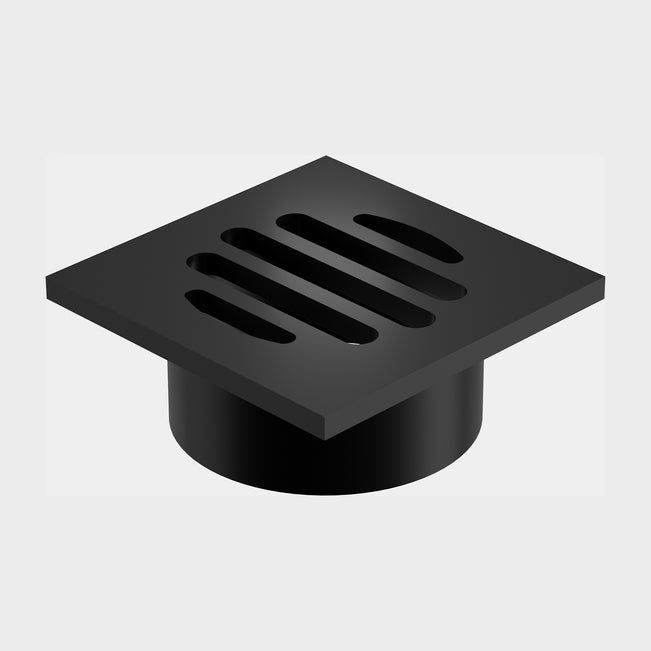 Caroma Square Floor Waste 50mm Outlet - Matte Black 12975088B - The Blue Space