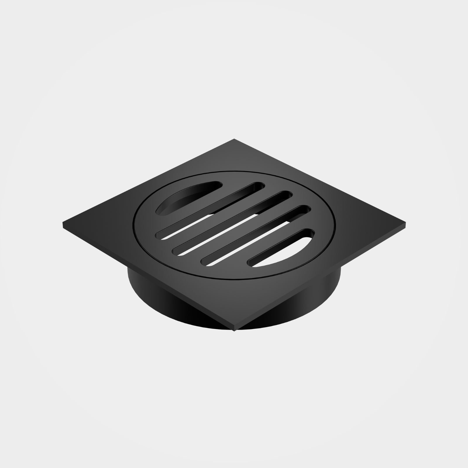 Caroma Square Floor Waste - 80mm Outlet - Matte Black 12975034B - The Blue Space