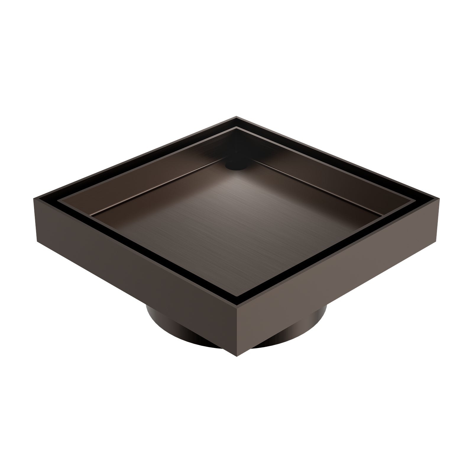 Angle Caroma Square Floor Waste 80mm Outlet Tile Insert - Brushed Bronze 14228028BBZ - The Blue Space