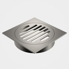 Caroma Square Floor Waste Grate - 100mm Outlet - Brushed Nickel 12975037BN - The Blue Space