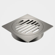 Caroma Square Floor Waste Grate - 100mm Outlet - Brushed Nickel