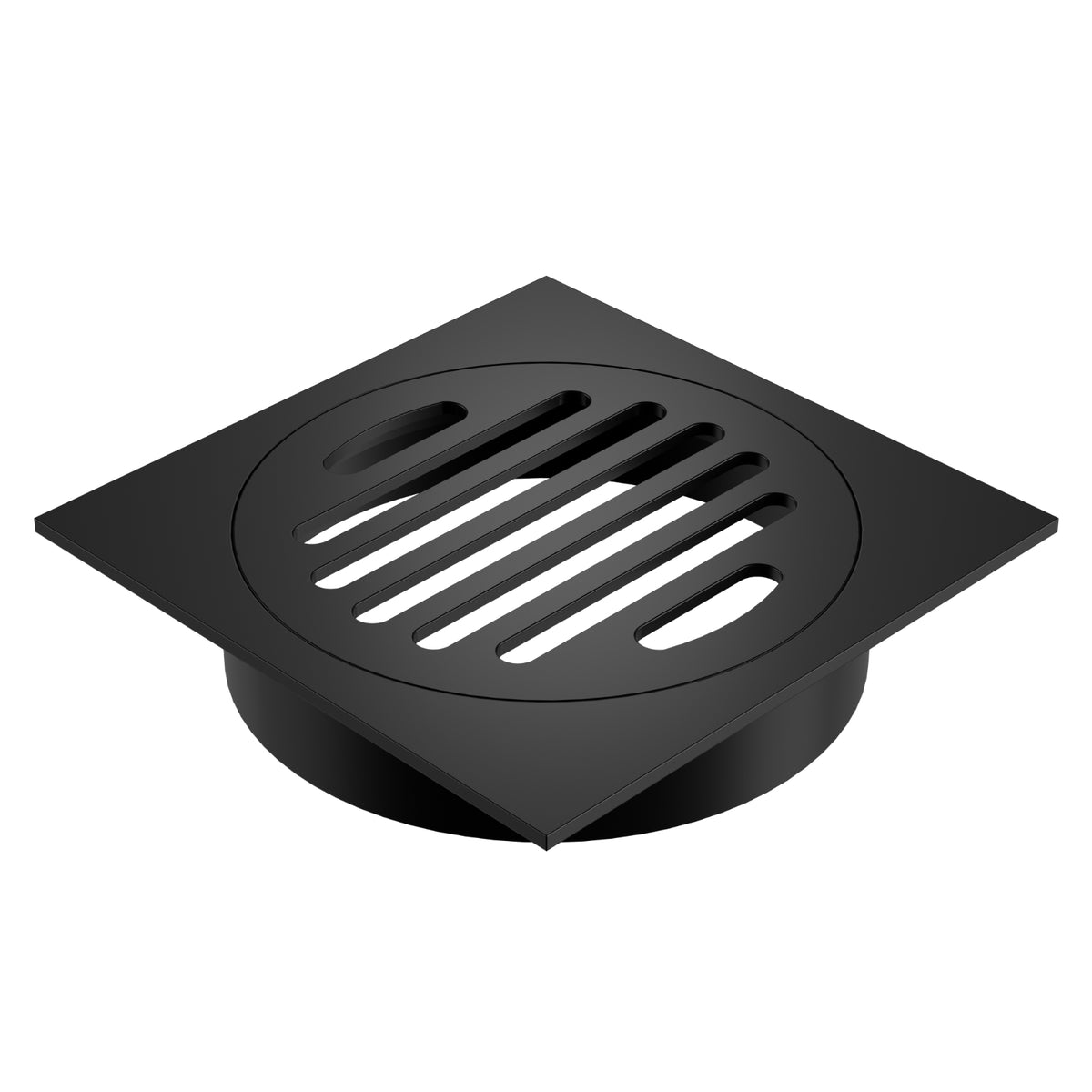 Caroma Square Floor Waste Grate 100mm Outlet - Matte Black 12975037B - The Blue Space