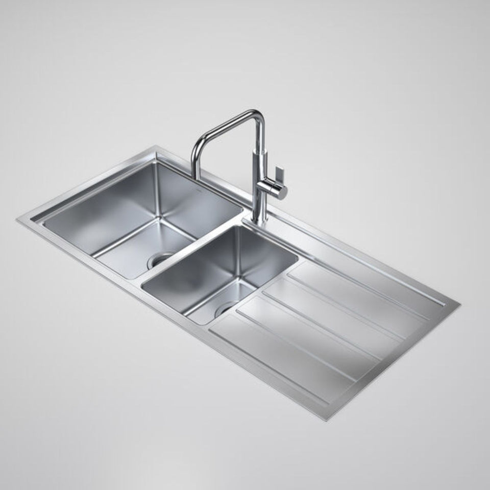 Caroma Urbane II 1.5 Bowl Stainless Steel Kitchen Sink